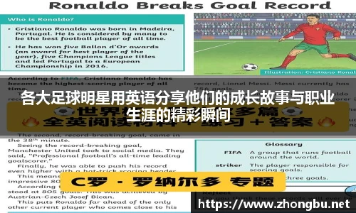 各大足球明星用英语分享他们的成长故事与职业生涯的精彩瞬间